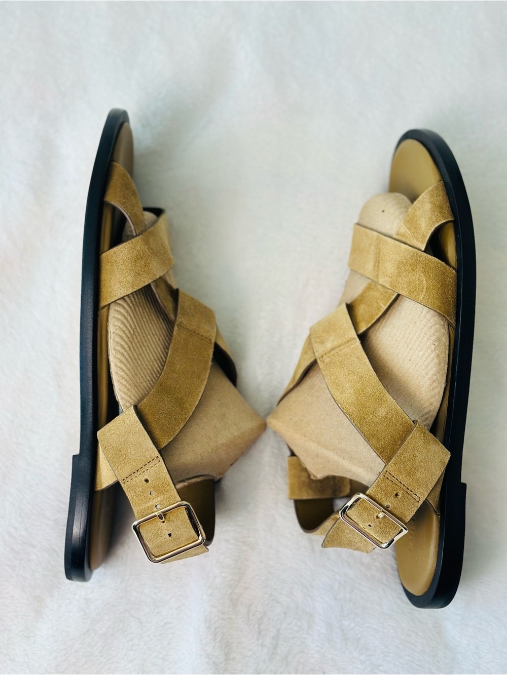 Everlane City Strap Sandals in Tan Suede Color Size 10.5 - Picture 7 of 12